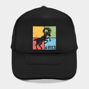 Aries Zodiac Art - Bold Ram Illustration Hat