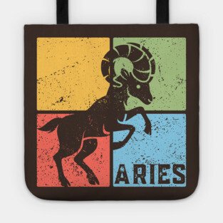 Aries Zodiac Art - Bold Ram Illustration Tote
