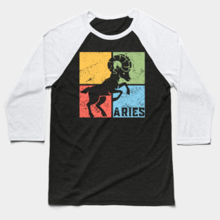 Aries Zodiac Art - Bold Ram Illustration Baseball T-Shirt