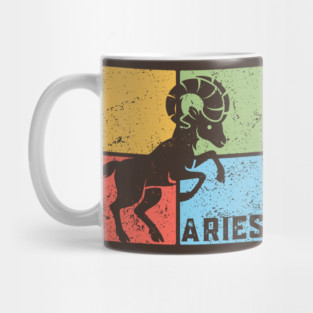 Aries Zodiac Art - Bold Ram Illustration Mug