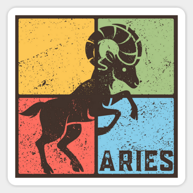 Aries Zodiac Art - Bold Ram Illustration Magnet by TuncGK