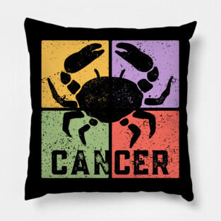 Cancer Zodiac Art - Crab Symbol Artwork Pillow