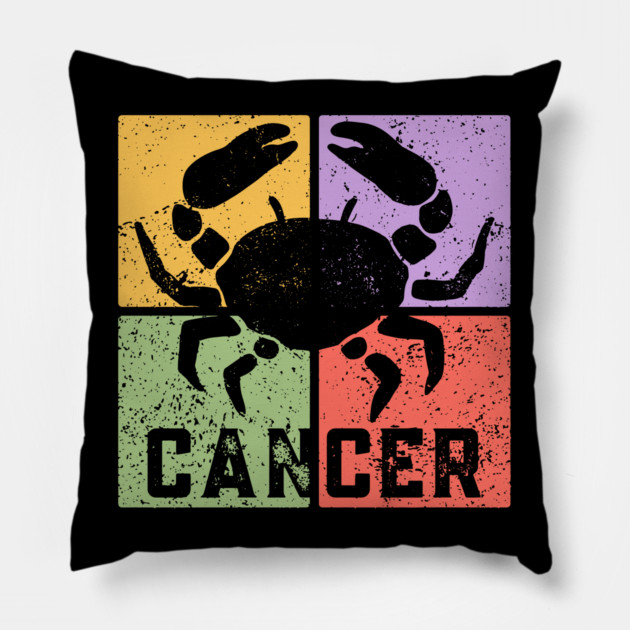 Cancer Zodiac Art - Crab Symbol Artwork Pillow by TuncGK