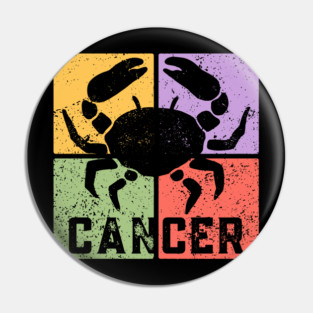 Cancer Zodiac Art - Crab Symbol Artwork Pin