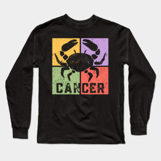 Cancer Zodiac Art - Crab Symbol Artwork Long Sleeve T-Shirt