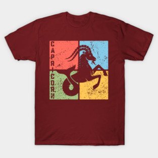 Capricorn Zodiac Art - Goat Horn Symbol T-Shirt