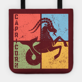 Capricorn Zodiac Art - Goat Horn Symbol Tote