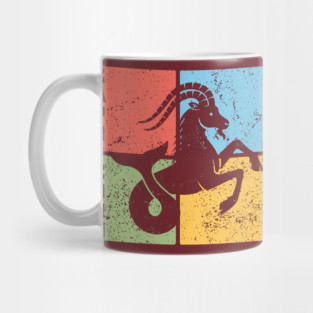 Capricorn Zodiac Art - Goat Horn Symbol Mug