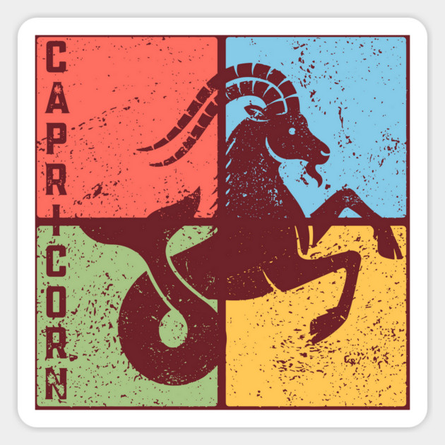 Capricorn Zodiac Art - Goat Horn Symbol Magnet by TuncGK