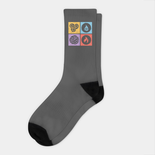 Four Elements Astrology - Elemental Signs Socks by TuncGK