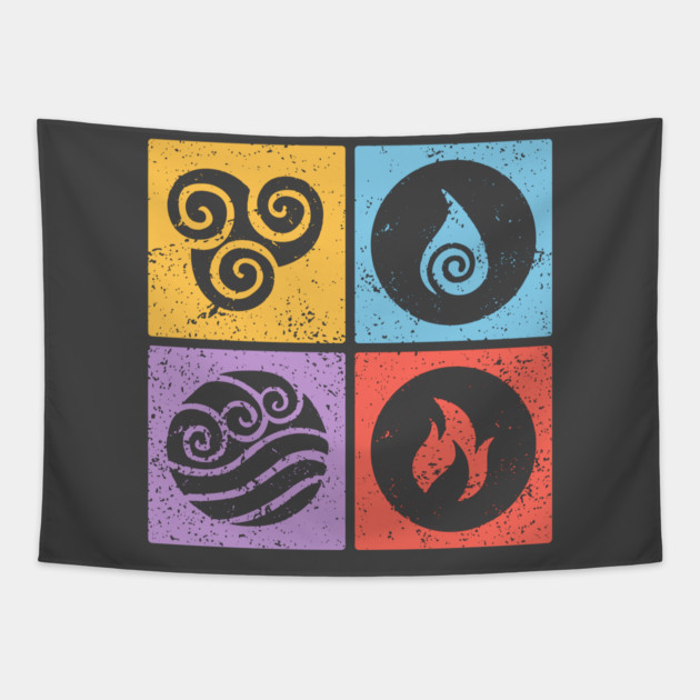 Four Elements Astrology - Elemental Signs Tapestry by TuncGK