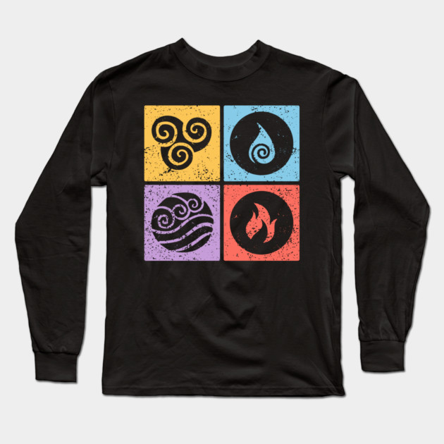 Four Elements Astrology - Elemental Signs Long Sleeve T-Shirt by TuncGK