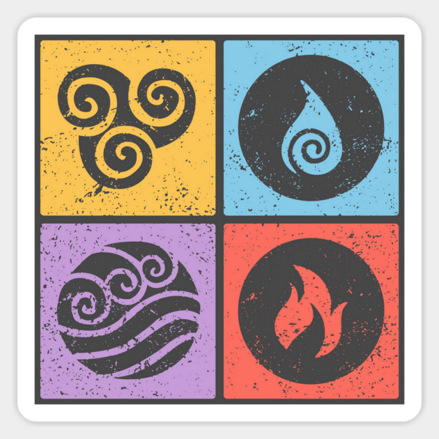 Four Elements Astrology - Elemental Signs Magnet by TuncGK