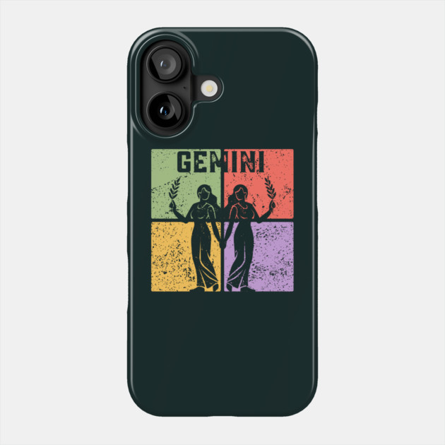 Gemini Zodiac Art - Twins Icon Design Phone Case by TuncGK