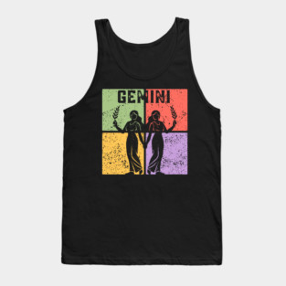 Gemini Zodiac Art - Twins Icon Design Tank Top