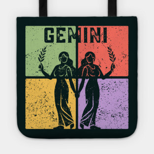 Gemini Zodiac Art - Twins Icon Design Tote
