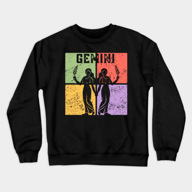 Gemini Zodiac Art - Twins Icon Design Crewneck Sweatshirt by TuncGK