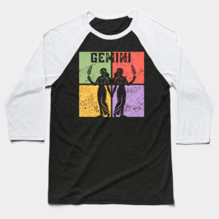 Gemini Zodiac Art - Twins Icon Design Baseball T-Shirt