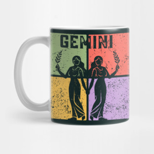 Gemini Zodiac Art - Twins Icon Design Mug