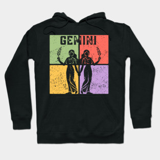 Gemini Zodiac Art - Twins Icon Design Hoodie