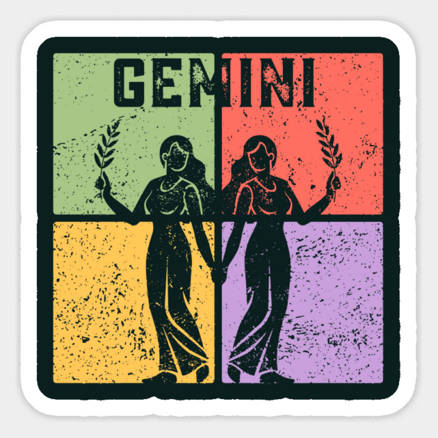 Gemini Zodiac Art - Twins Icon Design Magnet by TuncGK
