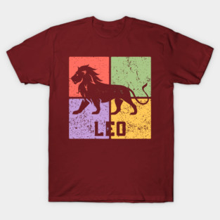 Leo Zodiac Art - Majestic Lion Symbol T-Shirt
