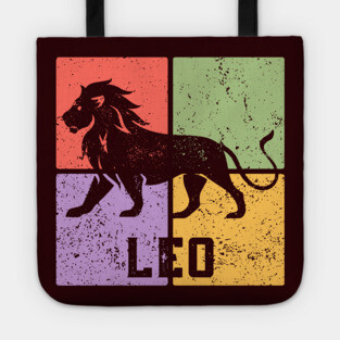 Leo Zodiac Art - Majestic Lion Symbol Tote