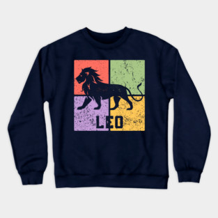 Leo Zodiac Art - Majestic Lion Symbol Crewneck Sweatshirt