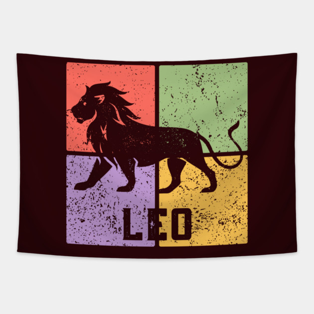 Leo Zodiac Art - Majestic Lion Symbol Tapestry by TuncGK