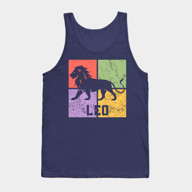 Leo Zodiac Art - Majestic Lion Symbol Tank Top by TuncGK