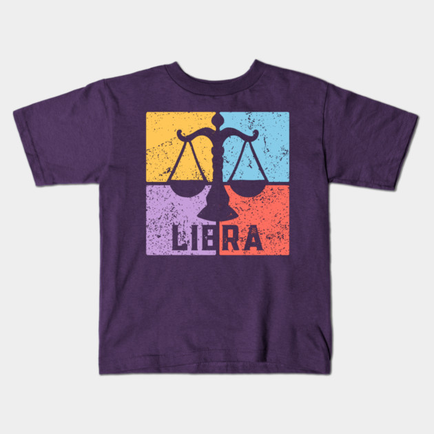 Libra Zodiac Art - Scales Balance Design Kids T-Shirt by TuncGK