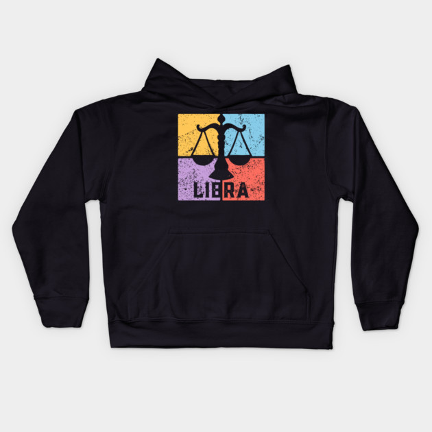 Libra Zodiac Art - Scales Balance Design Kids Hoodie by TuncGK