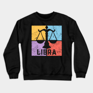 Libra Zodiac Art - Scales Balance Design Crewneck Sweatshirt