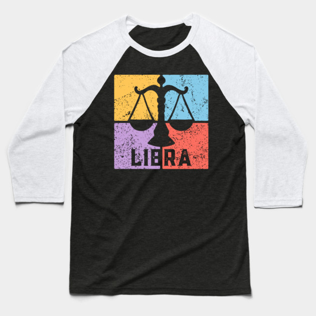 Libra Zodiac Art - Scales Balance Design Baseball T-Shirt by TuncGK