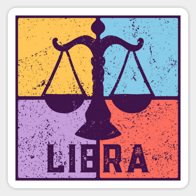 Libra Zodiac Art - Scales Balance Design Magnet by TuncGK