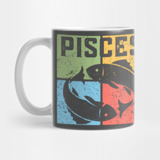 Pisces Zodiac Art - Two Fishes Illustration Mug