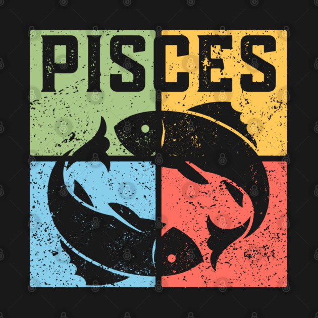 Pisces Zodiac Art - Two Fishes Illustration by TuncGK