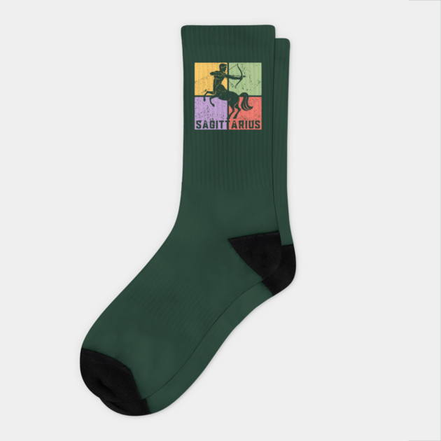 Sagittarius Zodiac Art - Archer Design Socks by TuncGK