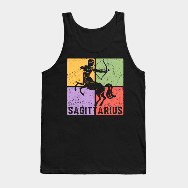 Sagittarius Zodiac Art - Archer Design Tank Top by TuncGK
