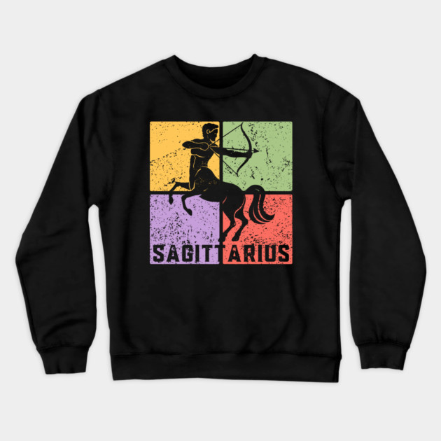 Sagittarius Zodiac Art - Archer Design Crewneck Sweatshirt by TuncGK