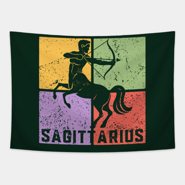 Sagittarius Zodiac Art - Archer Design Tapestry by TuncGK