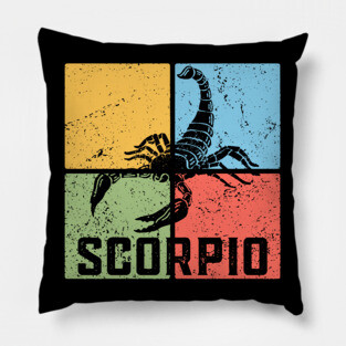Scorpio Zodiac Art - Scorpion Emblem Pillow