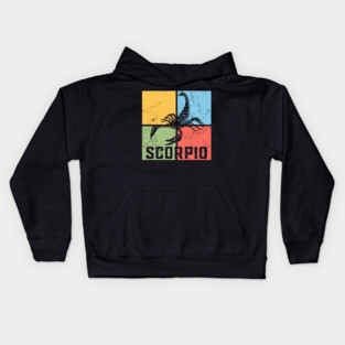 Scorpio Zodiac Art - Scorpion Emblem Kids Hoodie