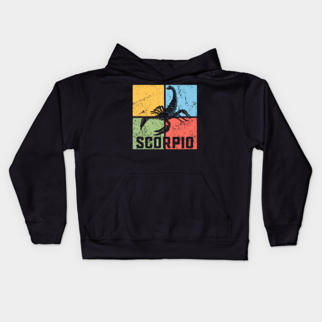 Scorpio Zodiac Art - Scorpion Emblem Kids Hoodie by TuncGK