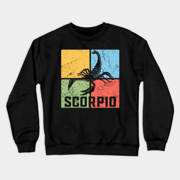 Scorpio Zodiac Art - Scorpion Emblem Crewneck Sweatshirt by TuncGK