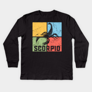 Scorpio Zodiac Art - Scorpion Emblem Kids Long Sleeve T-Shirt