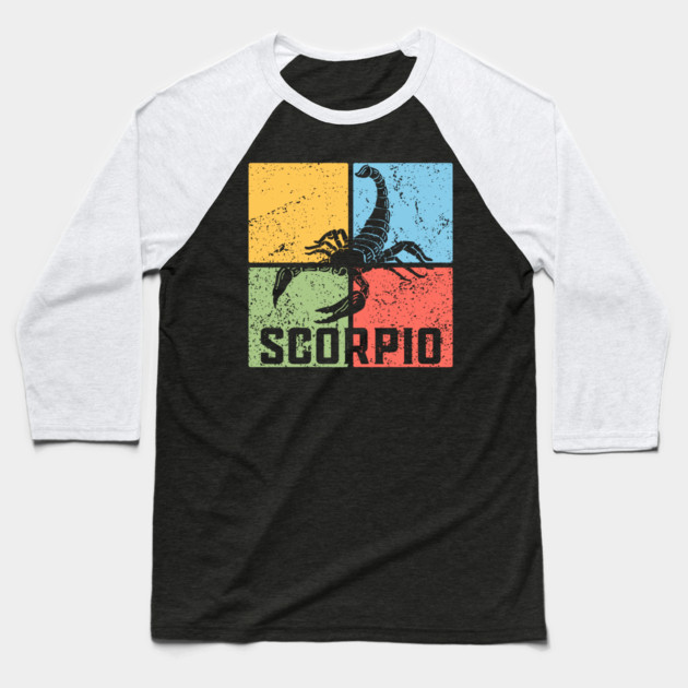 Scorpio Zodiac Art - Scorpion Emblem Baseball T-Shirt by TuncGK