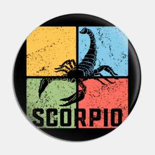 Scorpio Zodiac Art - Scorpion Emblem Pin