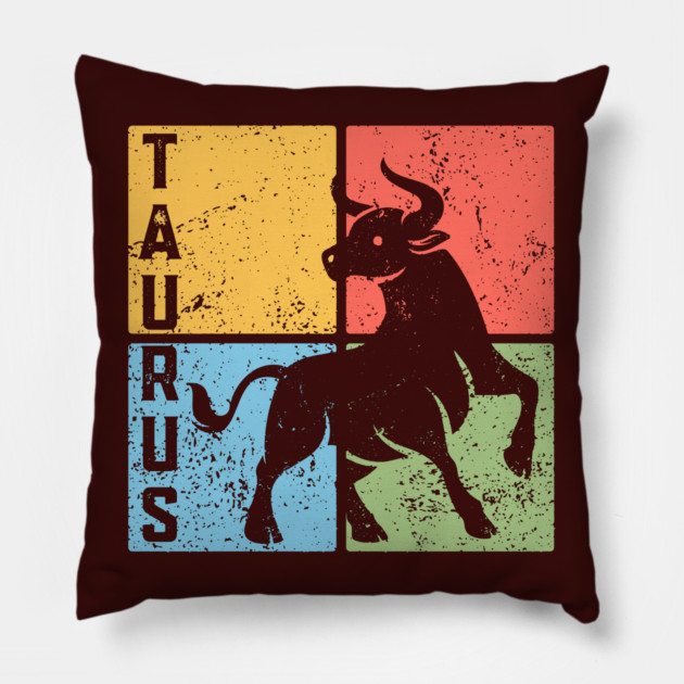 Taurus Zodiac Art - Bull Symbol Artwork Pillow by TuncGK