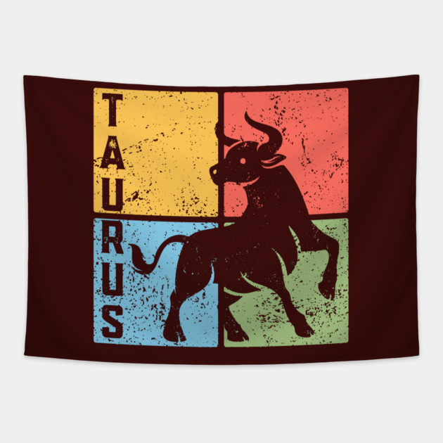 Taurus Zodiac Art - Bull Symbol Artwork Tapestry by TuncGK